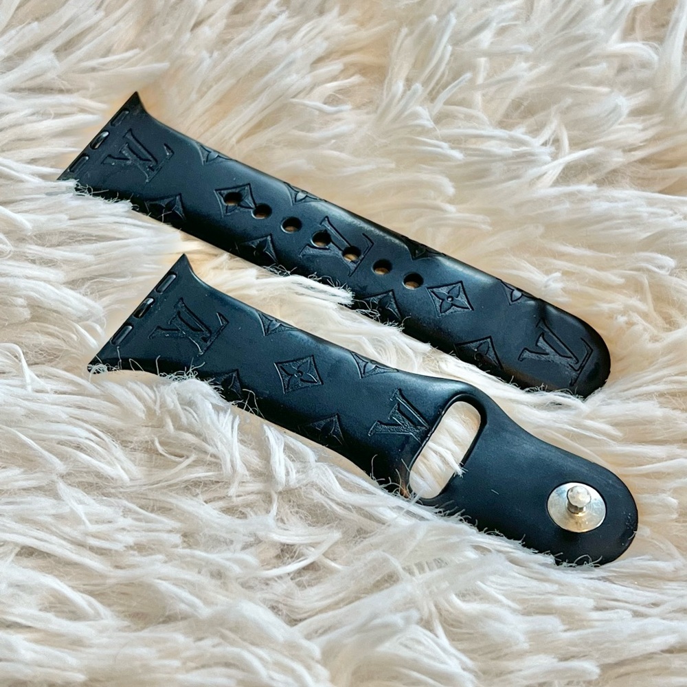 Louis Vuitton LV silicone Apple Watch 40mm sport band loop black
